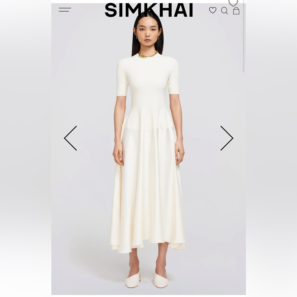Marionne Dress - NATURAL WHITE / M